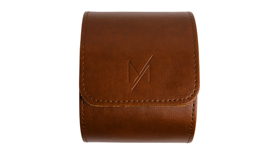 LEATHER WATCH ROLL SINGLE COGNAC